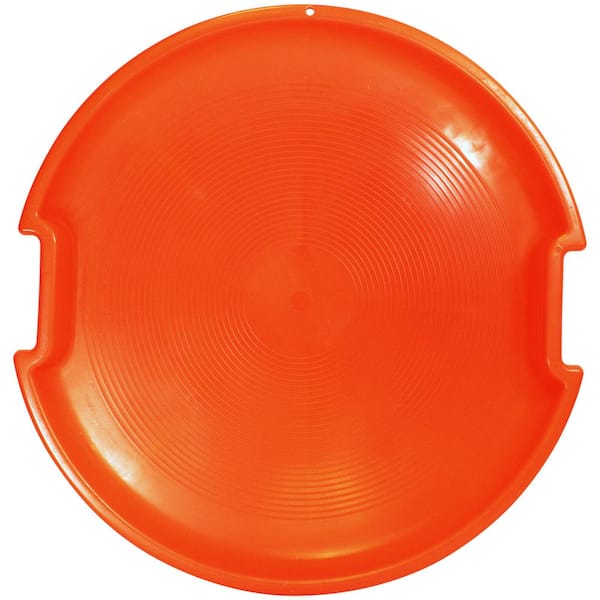 Emsco ESP Series 26 in. Day Glow Sno Racer Disc Snow Sled with Molded Handles and Textured Interior in Neon Orange
