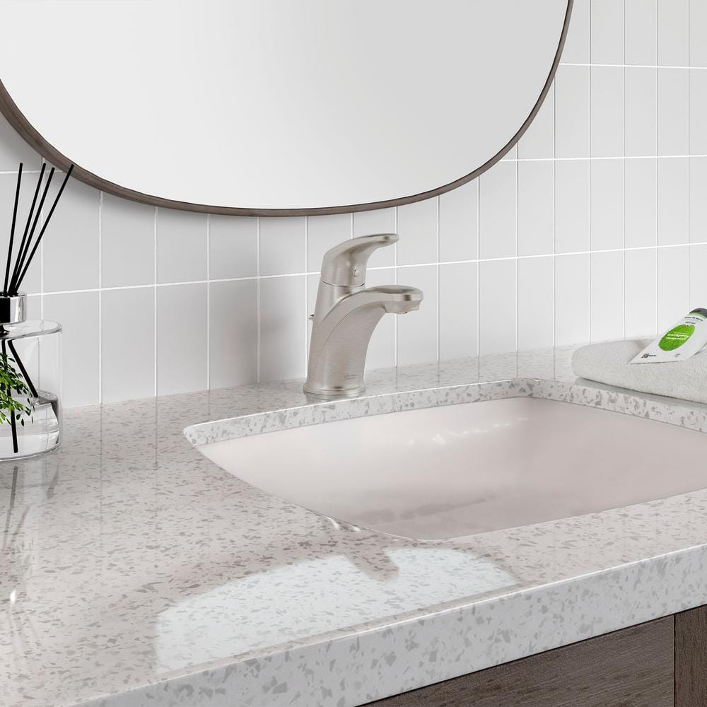 Colony Pro Single-Handle Brushed Nickel Bathroom Faucet with Pop-Up Drain