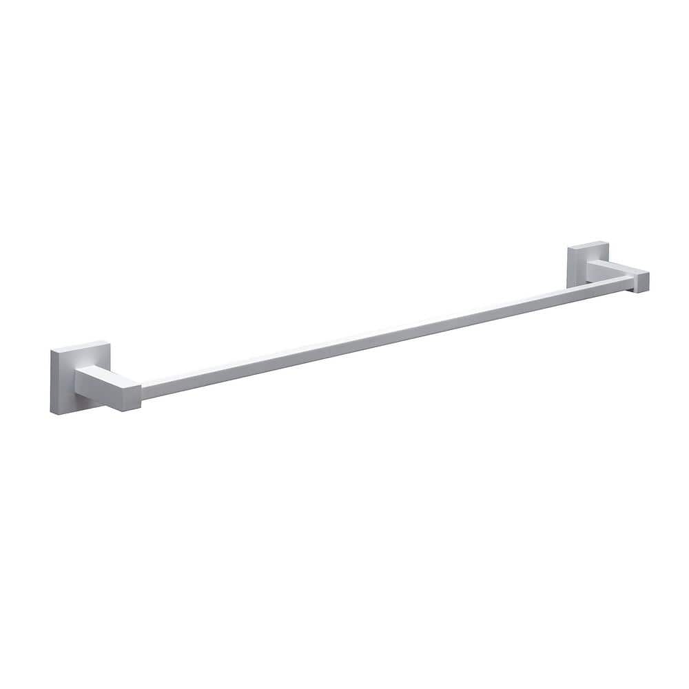 Matte White Metal 4-Piece Bathroom Hardware Set