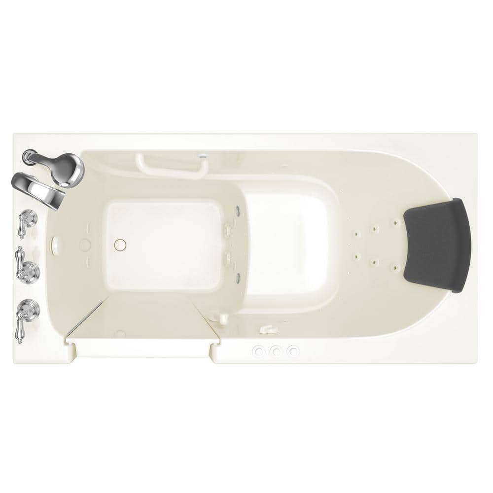 59.5'' x 29.75'' Linen Fiberglass Walk-In Bathtub with Faucet