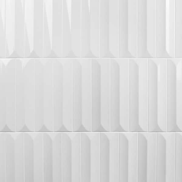 Ivy Hill Tile Colorwave Inflex White 4.43 in. x 17.62 in Ivy Hill Tile Colorwave Inflex White 4.43 in. x 17.62 in