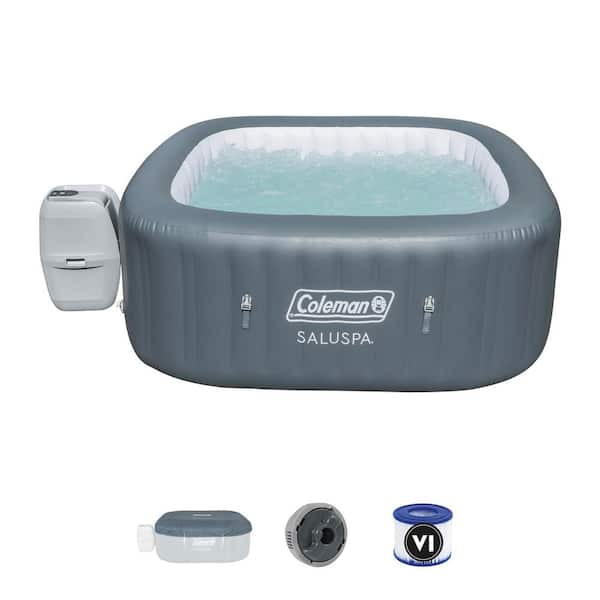 6-Person 140-Jet Inflatable Hot Tub with Cover, Pump and 2 Filter Cartridges