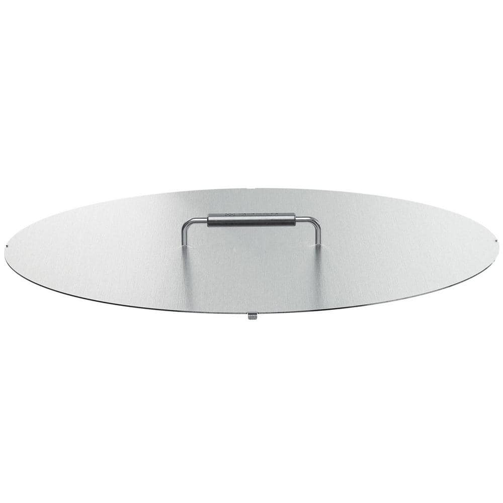 Silver Stainless Steel 24'' Round Fire Pit Lid