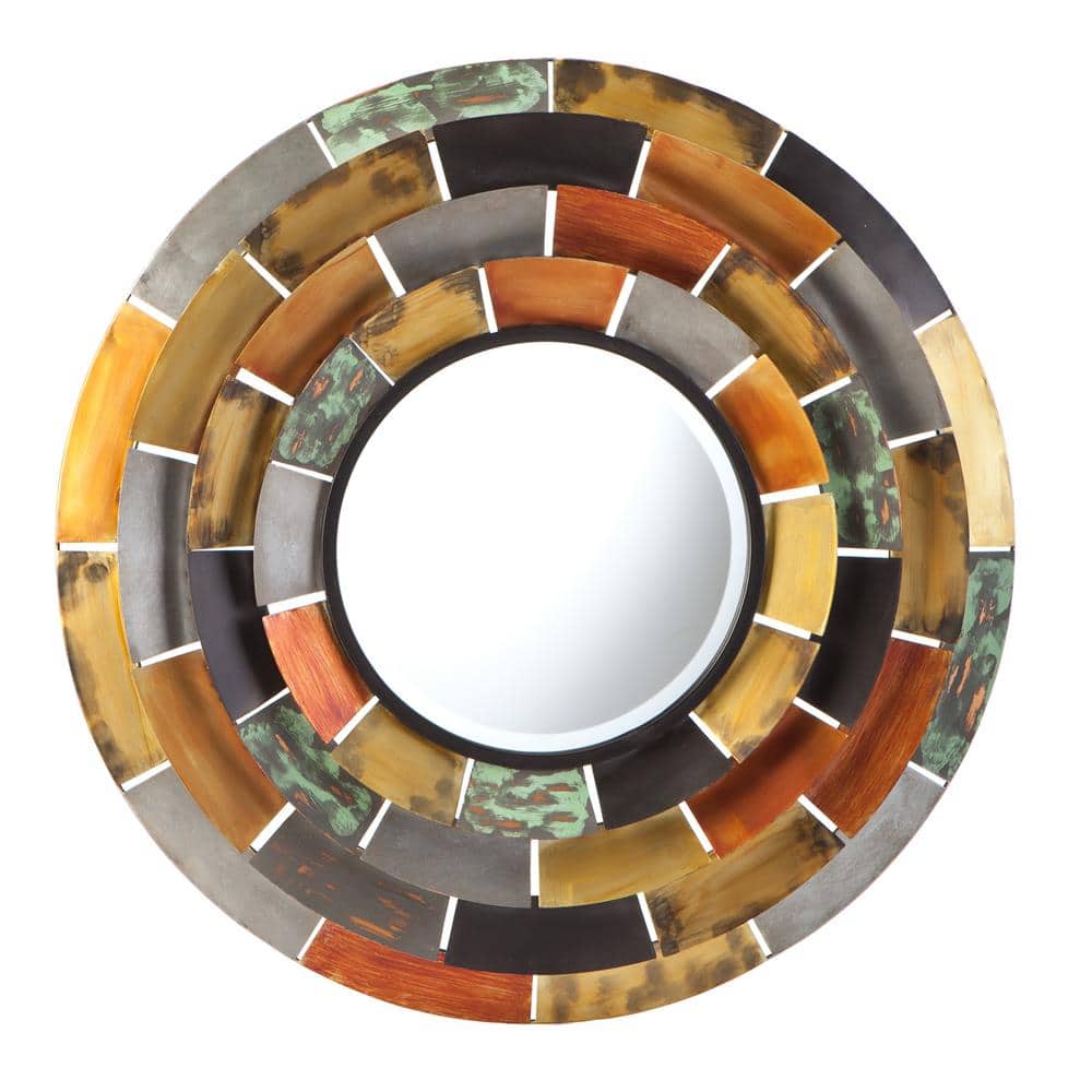 Medium Round Galvanized Metal Tones Mirror (31 in. H x 31 in. W) price history on PriceWatchPro