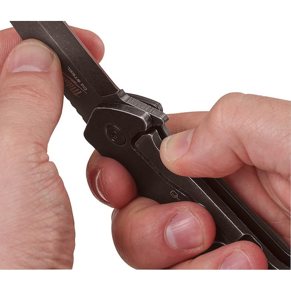 Milwaukee - 2.5 in. Hardline D2 Steel Smooth Blade Pocket Folding Knife
