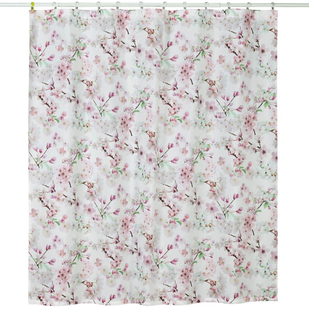 Creative Bath CHERRY BLOSSOMS 72 in. FLORAL SHOWER CURTAIN S1280MULT