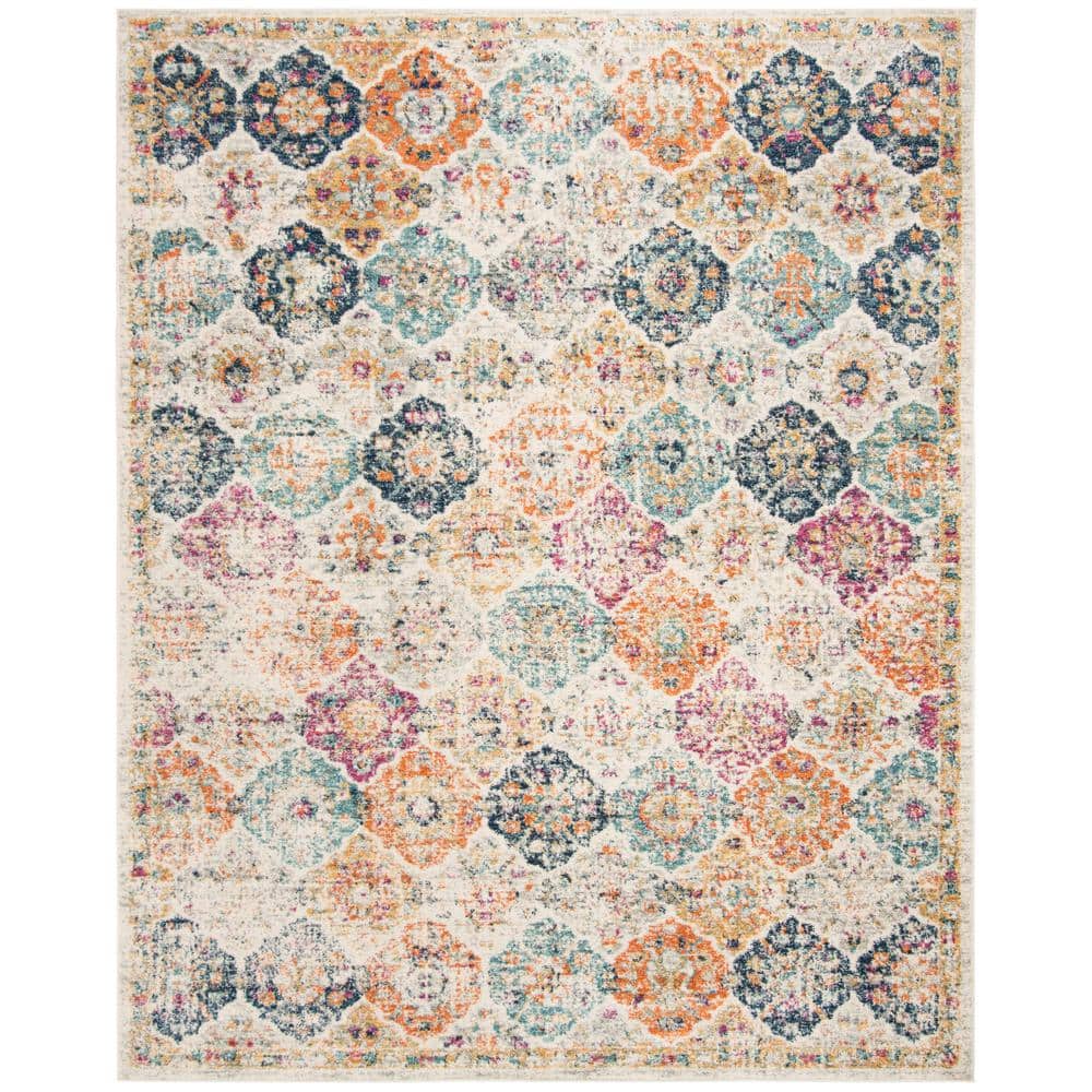Madison Cream/Multi 11 ft. x 15 ft. Border Floral Medallion Geometric Area Rug price history on PriceWatchPro