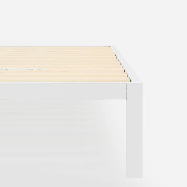 Zinus White Twin Metal Platform Bed Frame Without Headboard SPI 