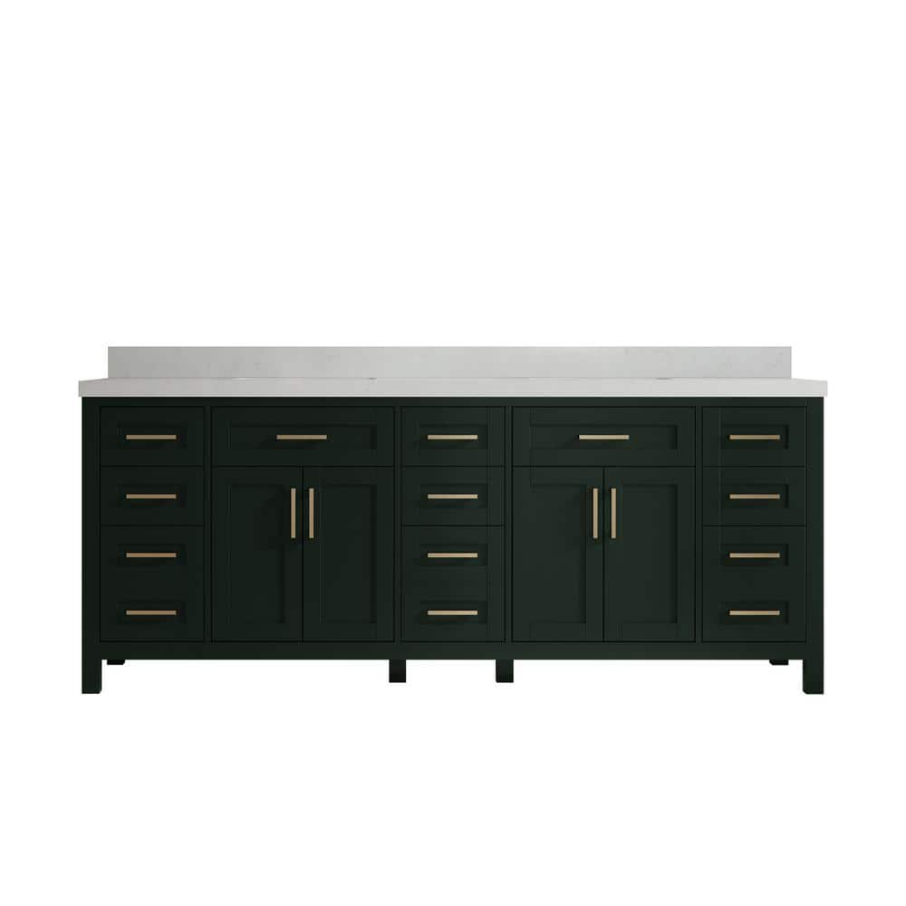 Willow Collections Cambridge 84 in. W x 22 in. D x 36 in. H Double Sink ...