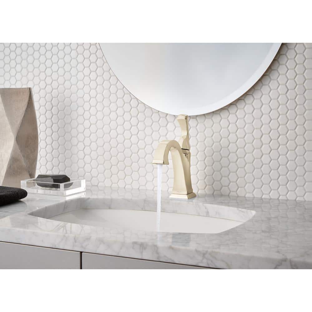 Polished Nickel Single Hole Modern Bathroom Faucet