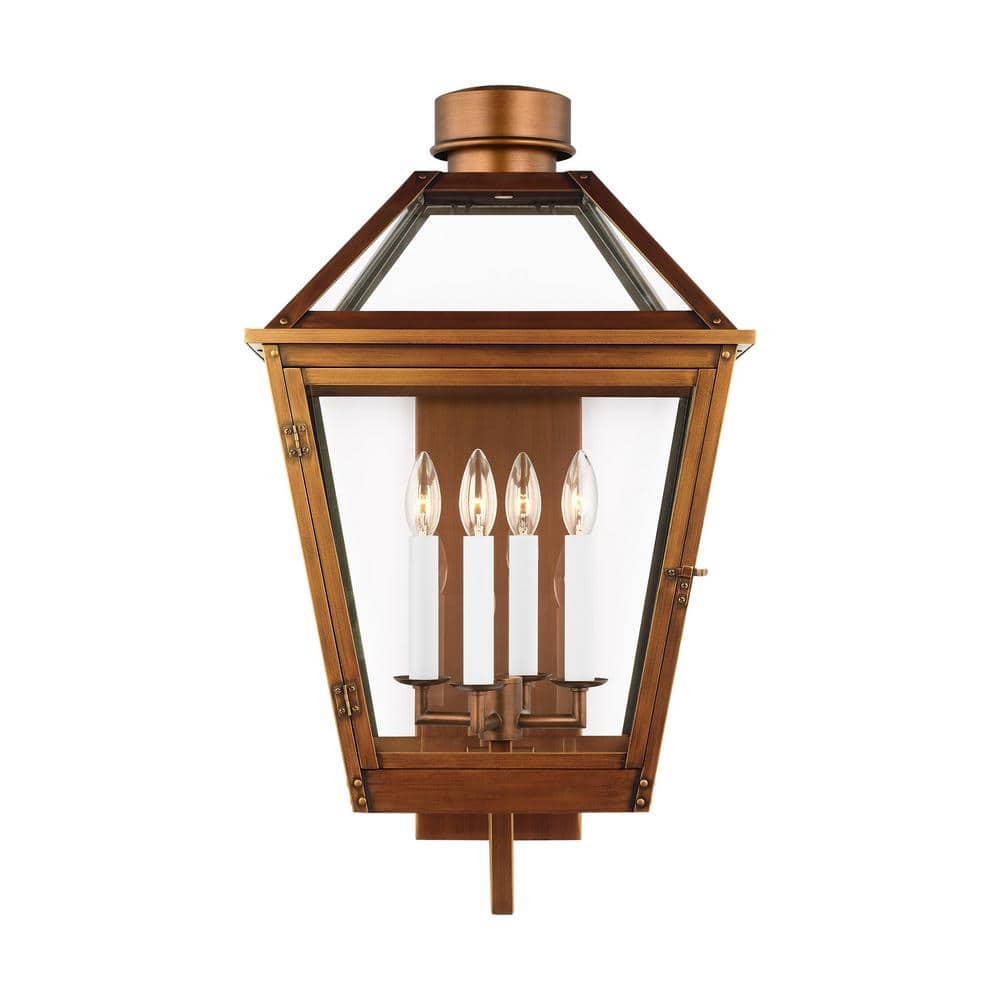 Hyannis Contemporary Natural Copper Outdoor Wall Lantern
