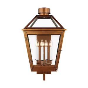Hyannis Copper Outdoor Hardwired Extra Large Wall Lantern Sconce with No Bulbs Included