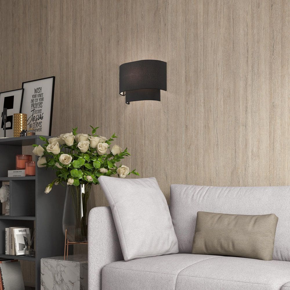Hillcott 11 in. Black Sconce with Black Shade price history on PriceWatchPro