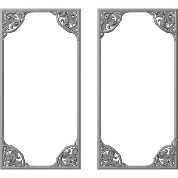 Ekena Millwork 24 in. W x 48 in. H Unfinished Polyurethane Kepler Panel Moulding Kit (Double Panel)