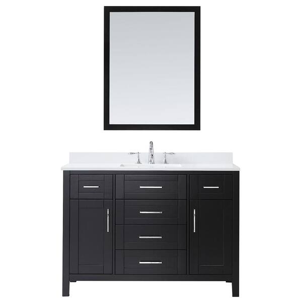 OVE Decors Wexford 48 in. W Bath Vanity in Espresso with a Cultured ...