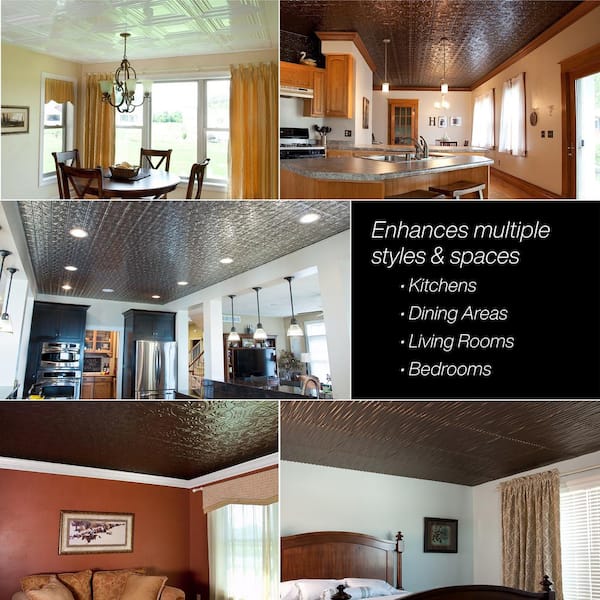 Easy Installation Traditional Style/Pattern #10 Brushed Aluminum Lay in Ceiling Tile/Ceiling Panel FASÄDE One 2 x 2 Tile