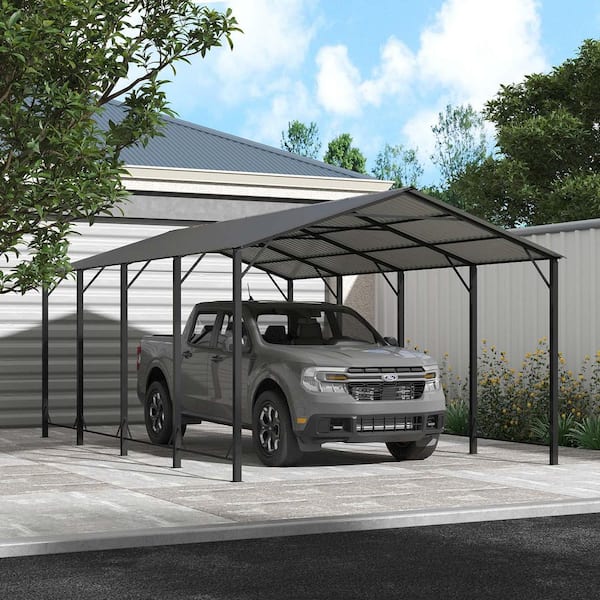 Sizzim 12 ft. W x 20 ft. D Eggshell Shaped Galvanized Steel