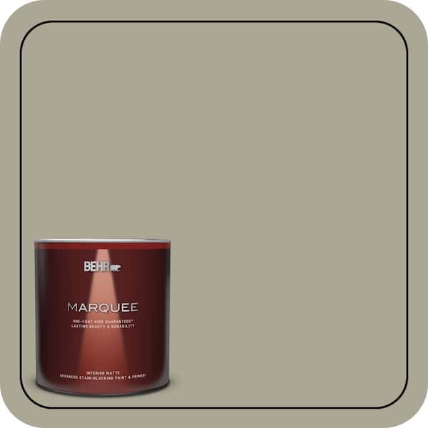 BEHR MARQUEE 1 Qt. #N350-4 Jungle Camouflage One-Coat Hide Matte Interior Paint & Primer
