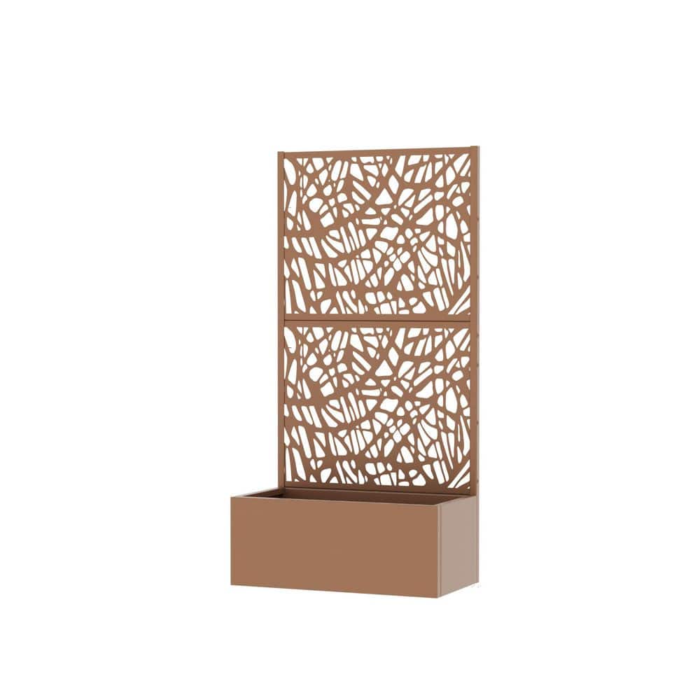 59 in. H x 30 in. W Metal Planter Box with Galvanized Trellis Garden Bed with Drainage Holes price history on PriceWatchPro