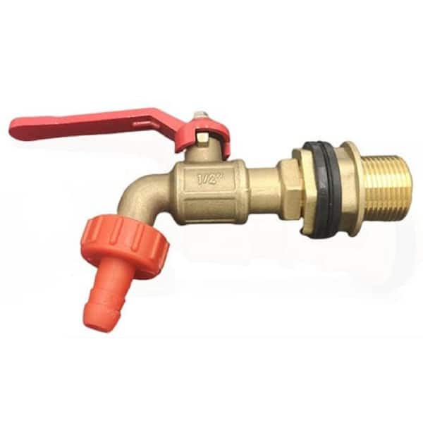 Unbranded Rain Barrel Spigot Adapter Kit, Brass Water Barrel Faucet for Bucket, Water Tanks, Tubs, Pools in Brass Finish