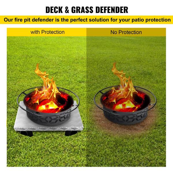 VEVOR Fire Pit Heat Shield 26 x 26 in. High Temp Carbon Steel Fire