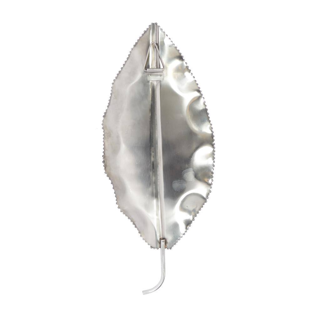 Elegant Silver Leaf-Shaped Stainless Steel Wall Sconce