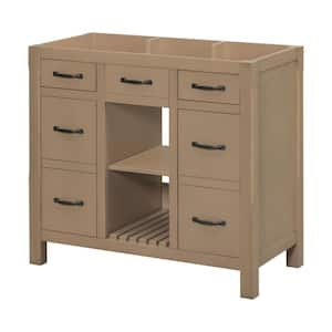 35.51 in. W x 17.87 in. D x 32.99 in. H Freestanding Bath Vanity Cabinet without Top in Wood