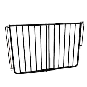 30 in. H x 27 in. to 42.5 in. W x 2 in. D Stairway Special Safety Gate in Black