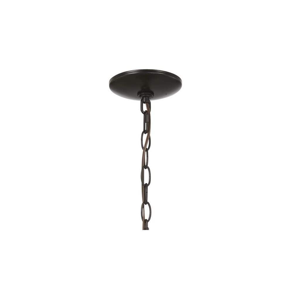 Contemporary De Luz Outdoor Hanging Lantern in Oil Rubbed Bronze with Clear Glass