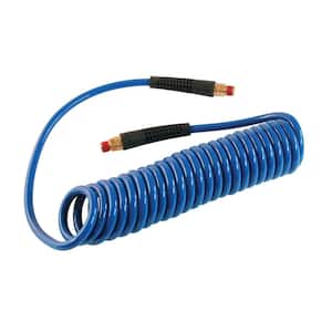 Polyurethane Recoil Air Hose 1/4 in. x 15 ft. with Field Repairable Swivel Ends
