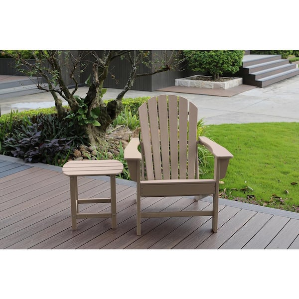 Atlantic Classic Curveback Antique Plastic Outdoor Patio Adirondack Chair