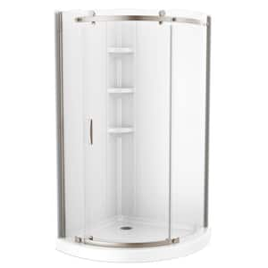 Classic 38 in. L x 38 in. W x 70.63 in. H Corner Shower Stall/Kit