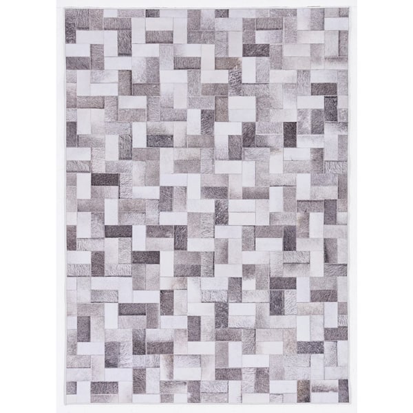 Austin 3 ft. x 5 ft. Gray Modern Woven Animal Print Polyester Rectangle Indoor Area Rug