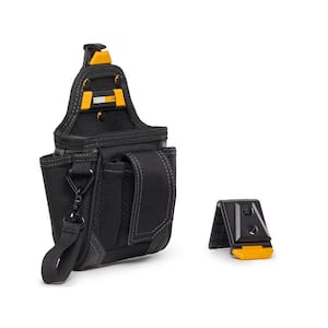7.5" Warehouse Pouch in Black with 9 pockets, heavy duty tape loop and rugged reinforced construction