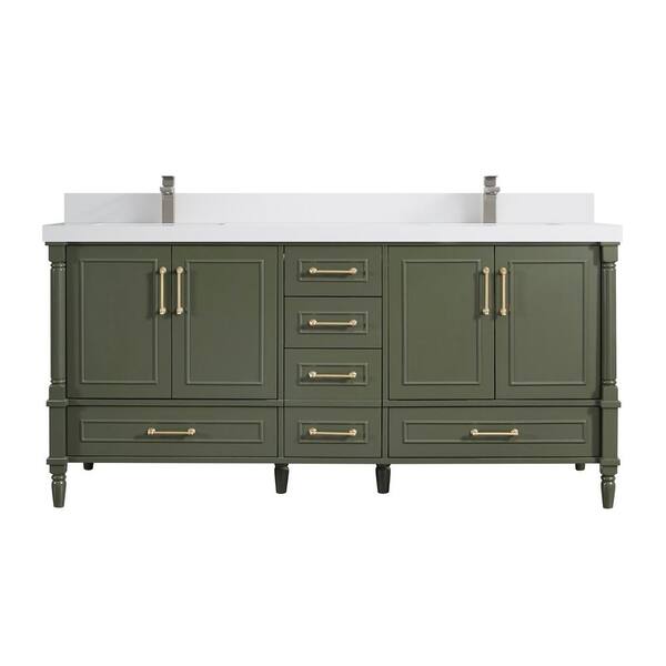 Willow Collections Hudson 72 in. W x 22 in. D x 36 in. H Double Sink