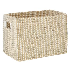 Brown Sea Grass Contemporary Storage Basket 10 in. x 15 in. x 11 in.