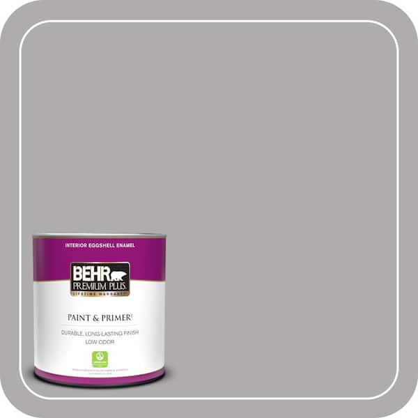 BEHR PREMIUM PLUS 1 qt. #HDC-NT-27A Soft Pebble Eggshell Enamel Low Odor Interior Paint & Primer