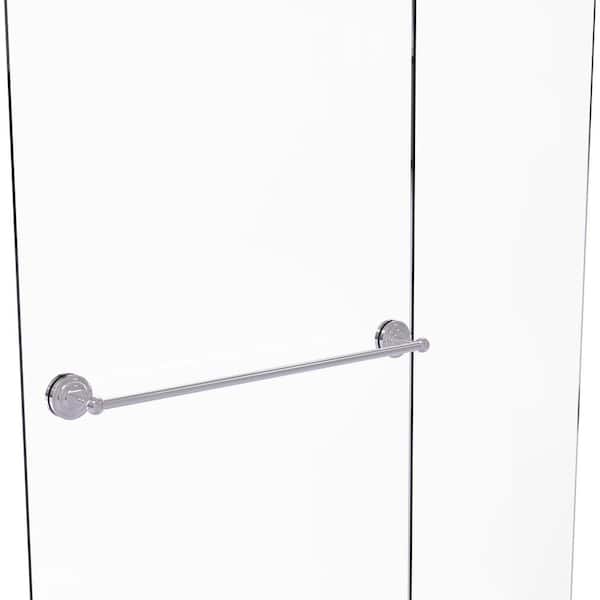 Allied Brass Que New Collection 30 in. Over-the-Door Single Towel Bar in Polished Chrome
