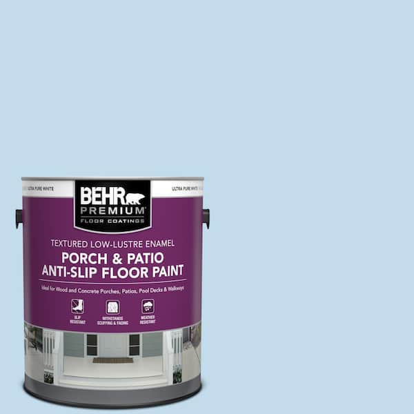 BEHR PREMIUM 1 gal. #560A-2 Morning Breeze Textured Low-Lustre Enamel Interior/Exterior Porch and Patio Anti-Slip Floor Paint