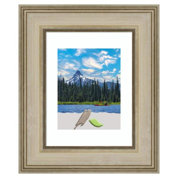 Amanti Art Colonial Light Gold Picture Frame Opening Size 11 x 14 in. (Matted To 8 x 10 in.)