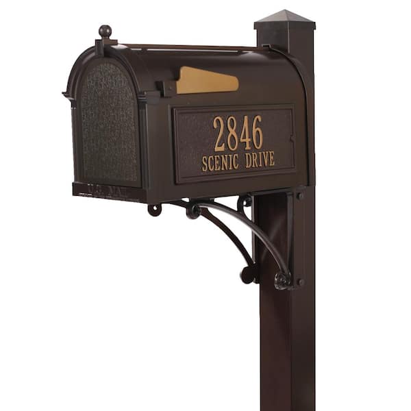 Whitehall Products Superior French Bronze Streetside Mailbox