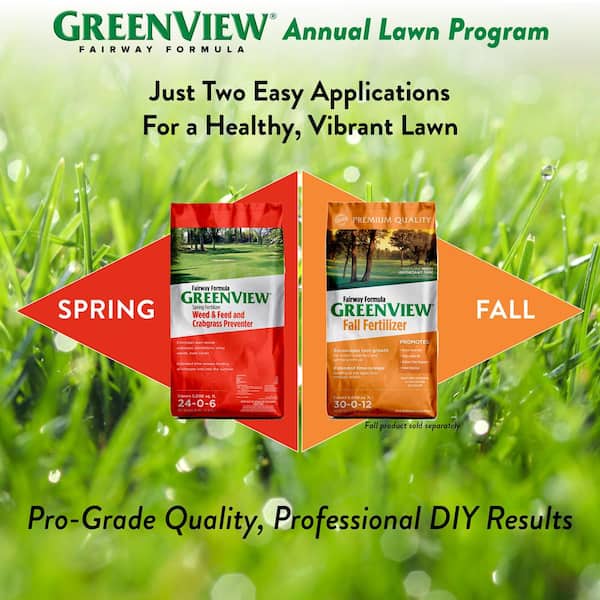 GreenView Weed Feed Crabgrass Preventer 36 lb Fairway Formula Spring Fertilizer 