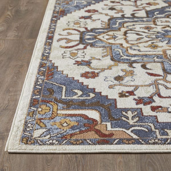 Alsbrooke Zailorn Cream 9 ft. 10 in. x 12 ft. 10 in. Oriental Polypropylene Area Rug