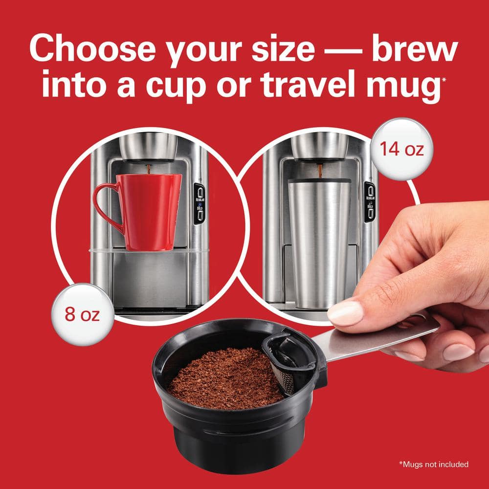 Hamilton Beach Silver Single-Serve Coffee Maker with Permanent Filter