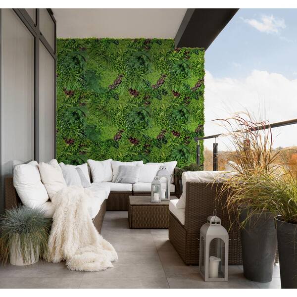 Green Smart Dekor 39 .37 in. x 39 .37 in. Green Artificial Leaf
