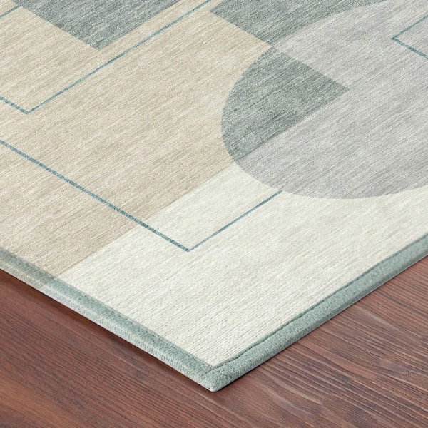 Chantille Machine Washable Indoor/Outdoor Abstract ACN2500 Ivory 5 ft. x 7 ft. 6 in. Area Rug