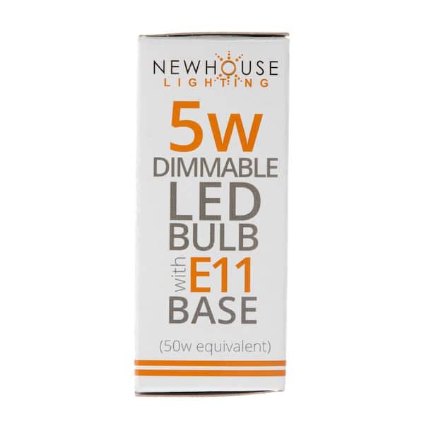 60-Watt Equivalent E11 Dimmable LED Light Bulbs Warm White (4-Pack)