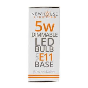 60-Watt Equivalent E11 Dimmable LED Light Bulbs Warm White (4-Pack)