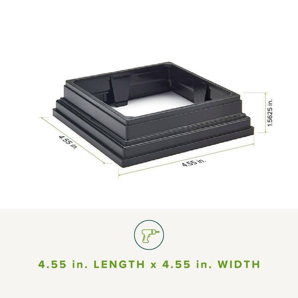 Trex 4-in x 4-in Charcoal Black Composite Deck Post Base Trim