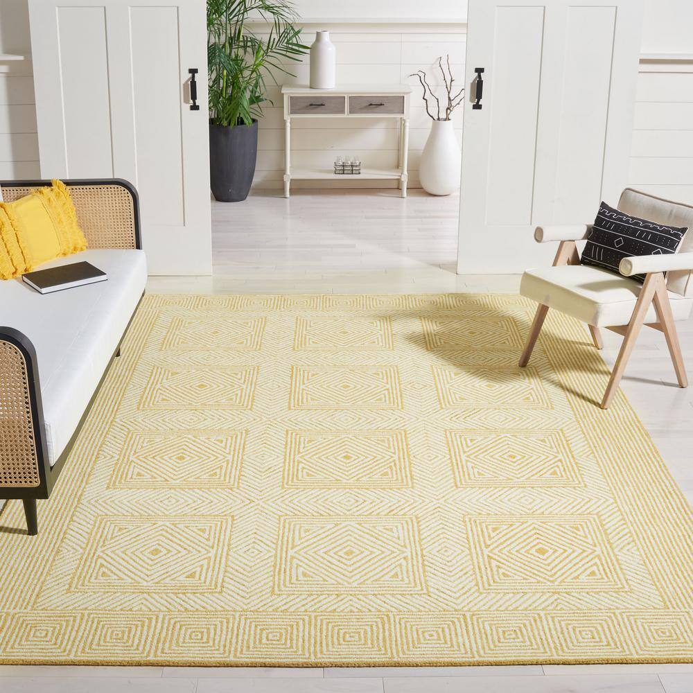 Ivory Elegance 9' x 12' Hand-Tufted Wool Americana Area Rug